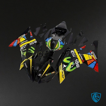 Yamaha YZF R6 (2008-2016) Movistar Black, Yellow & Blue - Custom ABS Fairing Kit