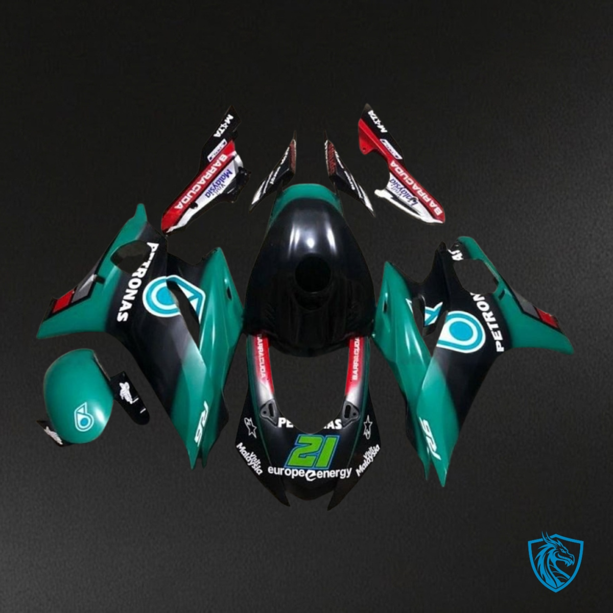 Yamaha YZF R6 (2017-2019) Teal, Black & Blue Fairing Kit - Aftermarket ABS Bodywork