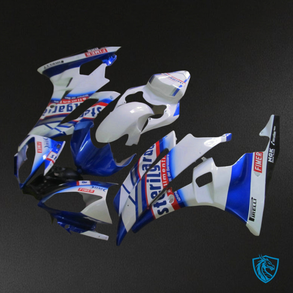 Yamaha YZF R6 (2006-2007) Blue & White Sterilgarda - MERGEment Motorcycle Fairings Kit