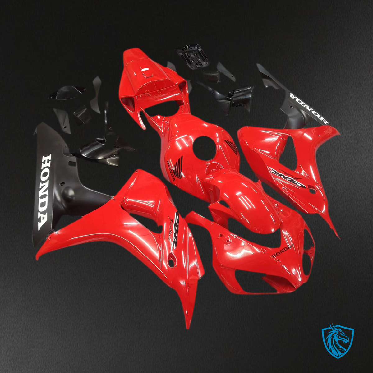Honda CBR1000RR (2006-2007) Red Injection Plastic Set Generi - Custom ABS Fairing Kit