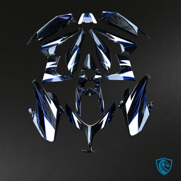 Yamaha T-Max 500 (2008-2011) Black & Blue - Replacement Motorcycle Fairings Kit