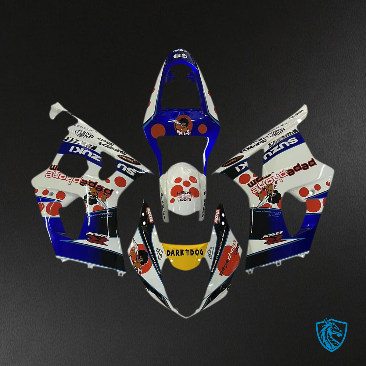 Suzuki GSXR1000 (2003-2004) Multicolor Fairing Injection - MERGEment Motorcycle Fairings Kit