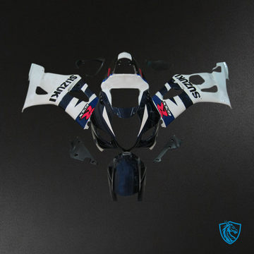 Suzuki GSXR1000 (2003-2004) White & Black Injection Fairing Kit - Aftermarket ABS Bodywork
