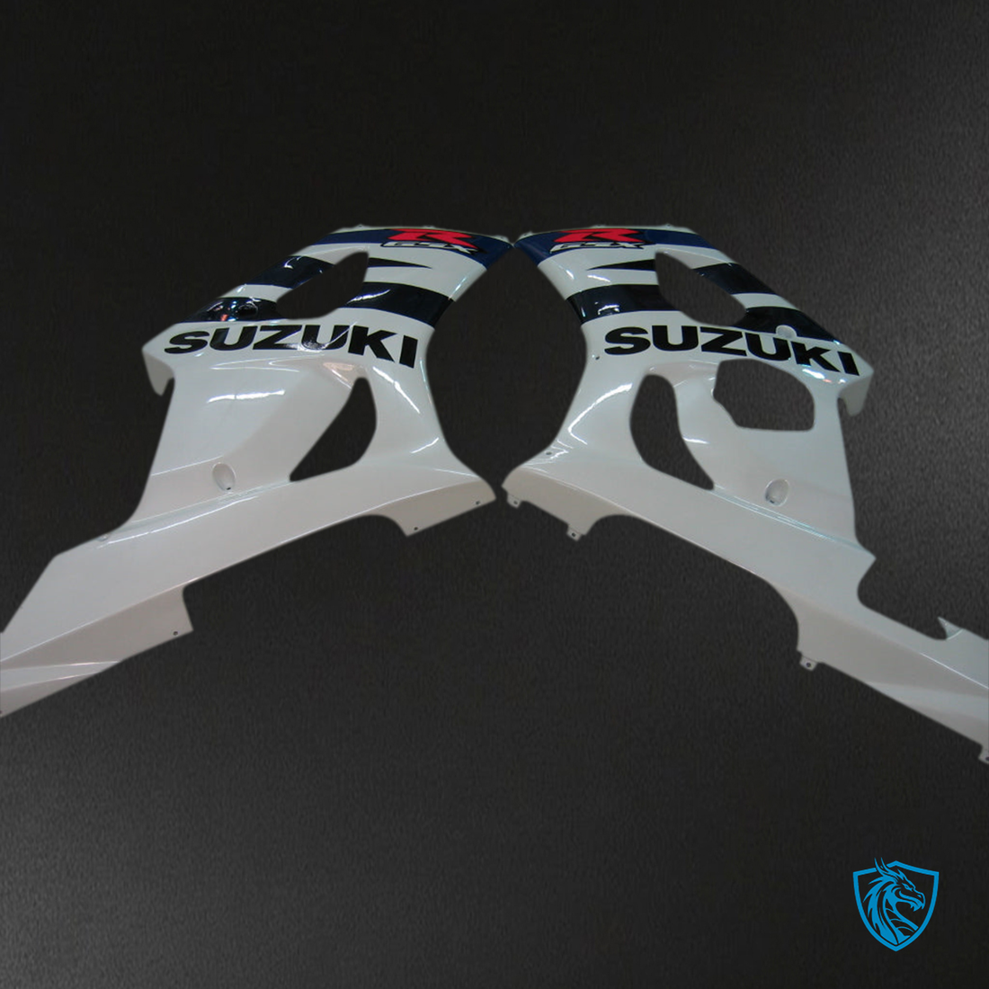 Suzuki GSXR1000 (2003-2004) White & Black Injection Fairing Kit - Aftermarket ABS Bodywork
