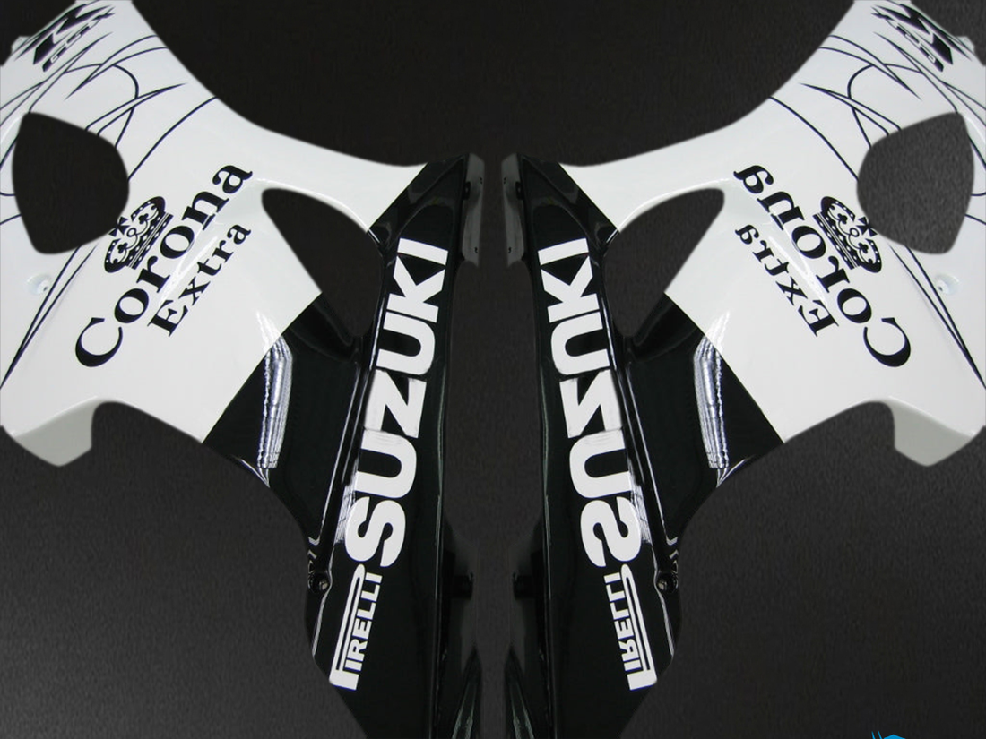 Suzuki GSXR1000 (2003-2004) Black & Gloss White - MERGEment Motorcycle Fairings Kit