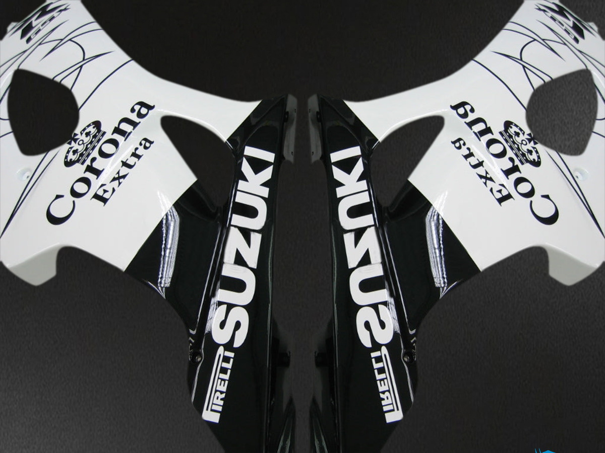 Suzuki GSXR1000 (2003-2004) Black & Gloss White - MERGEment Motorcycle Fairings Kit