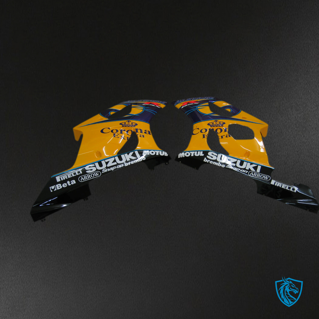 Suzuki GSXR1000 (2003-2004) Yellow, White & Black Fairing Kit - Aftermarket ABS Bodywork