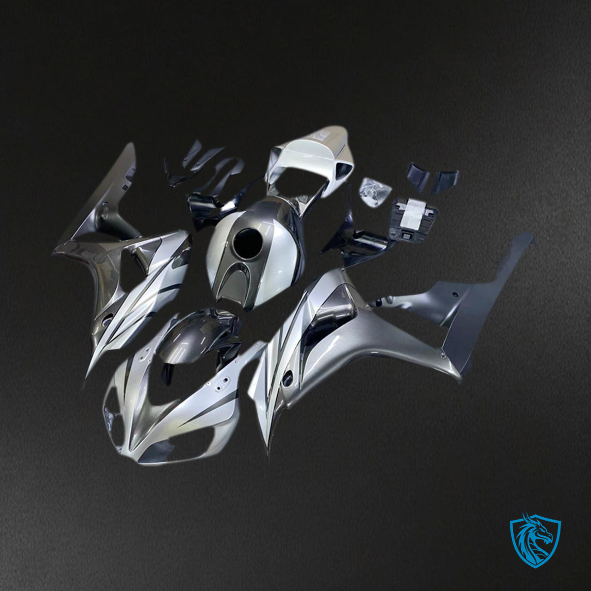 Honda CBR1000RR (2006-2007) Gray & White Generic - Custom ABS Fairing Kit