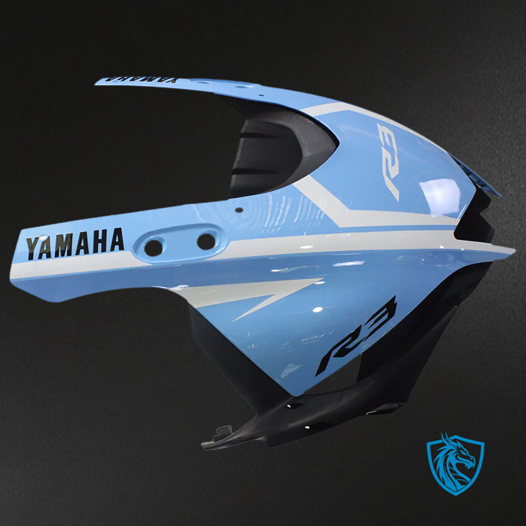 Yamaha YZF R3-25 (2019-2021) Fairing Kit - Sky Blue & White ABS Bodywork