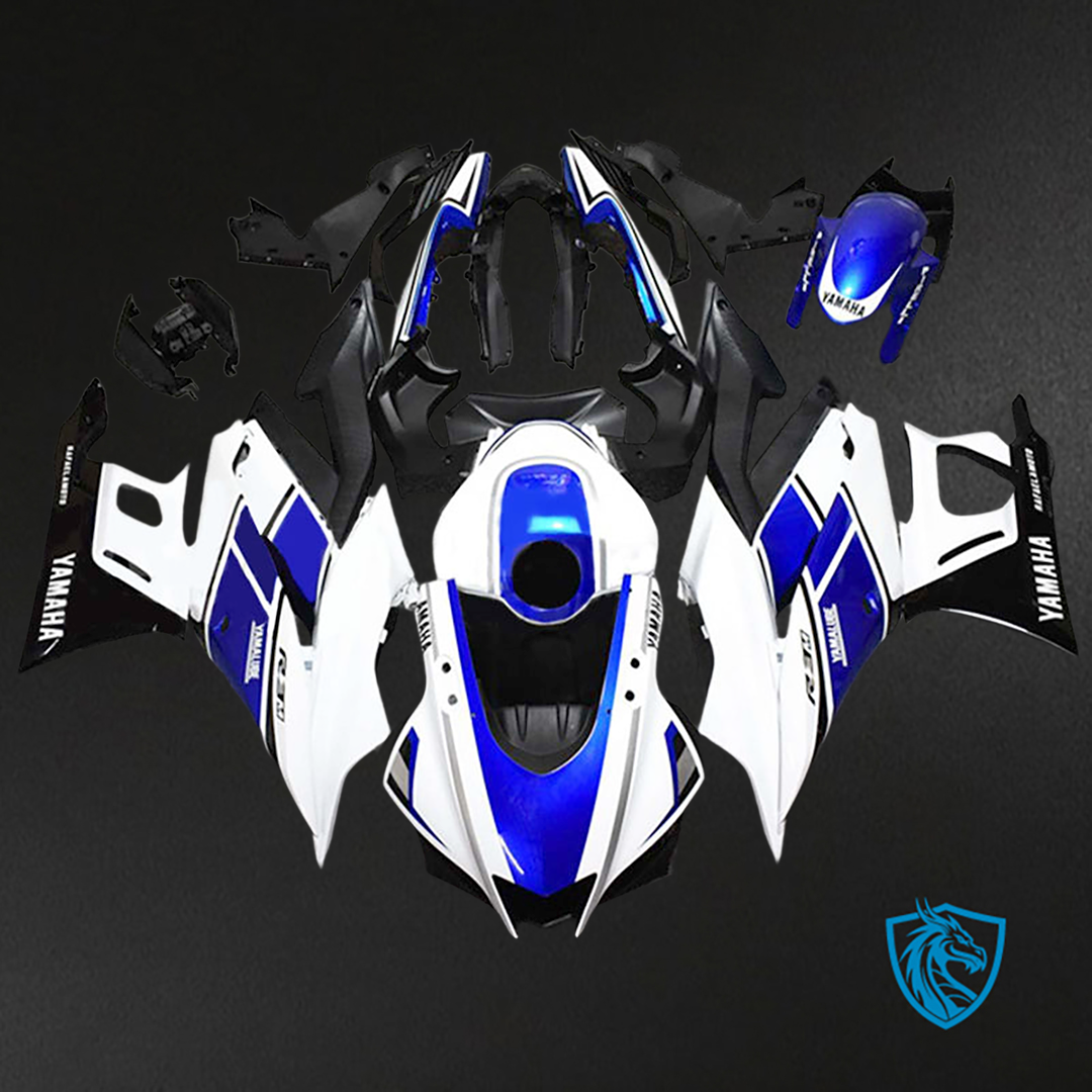 Yamaha YZF-R3-R25 (2019-2021) White, Blue and Black Fairing ABS Bodywork