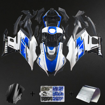Yamaha YZF-R3-R25 (2019-2021) White, Blue and Black Fairing ABS Bodywork
