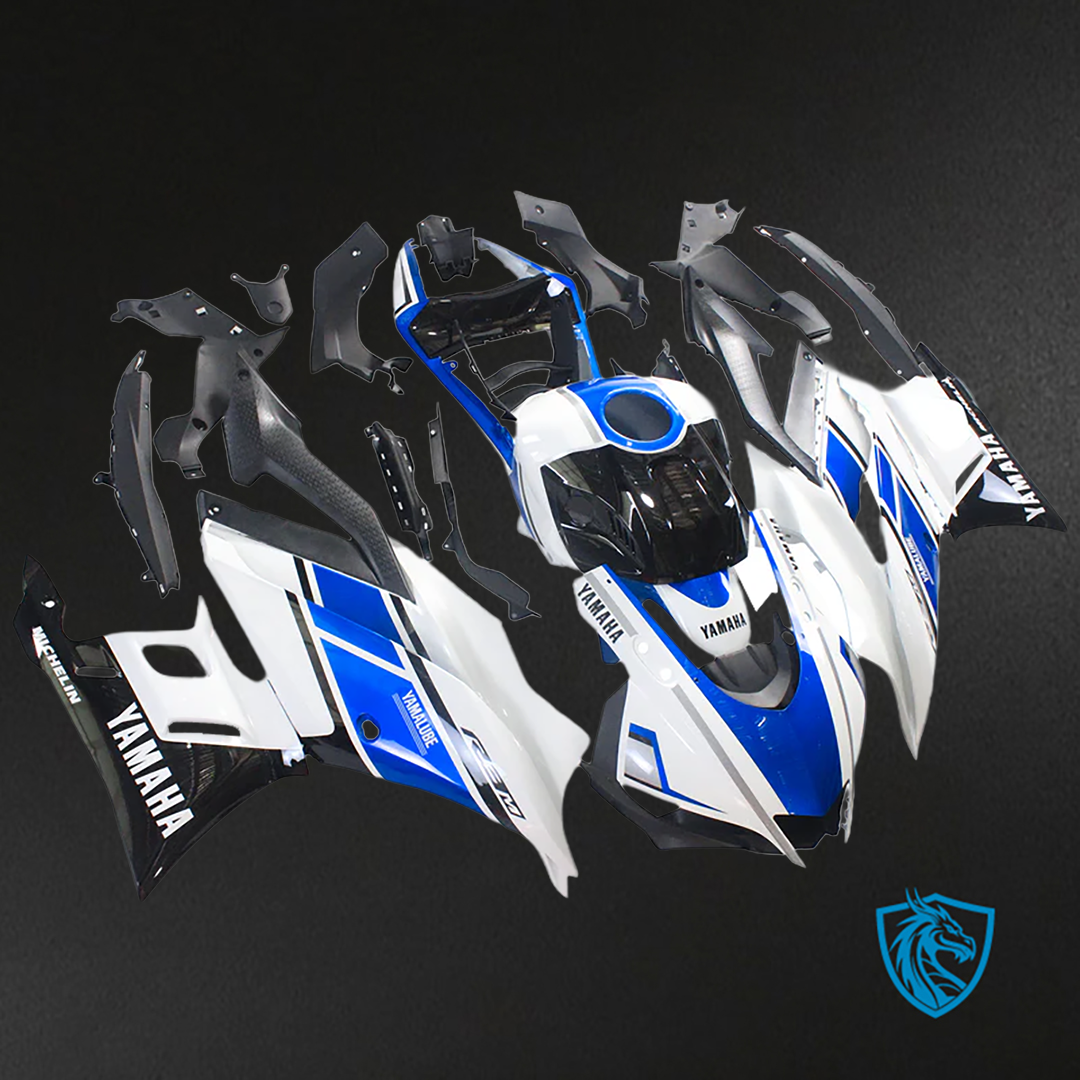 Yamaha YZF-R3-R25 (2019-2021) White, Blue and Black Fairing ABS Bodywork