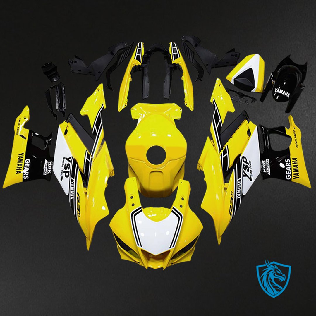 Yamaha YZF-R3-R25 (2019-2021) Yellow, White and Black Fairing ABS Bodywork