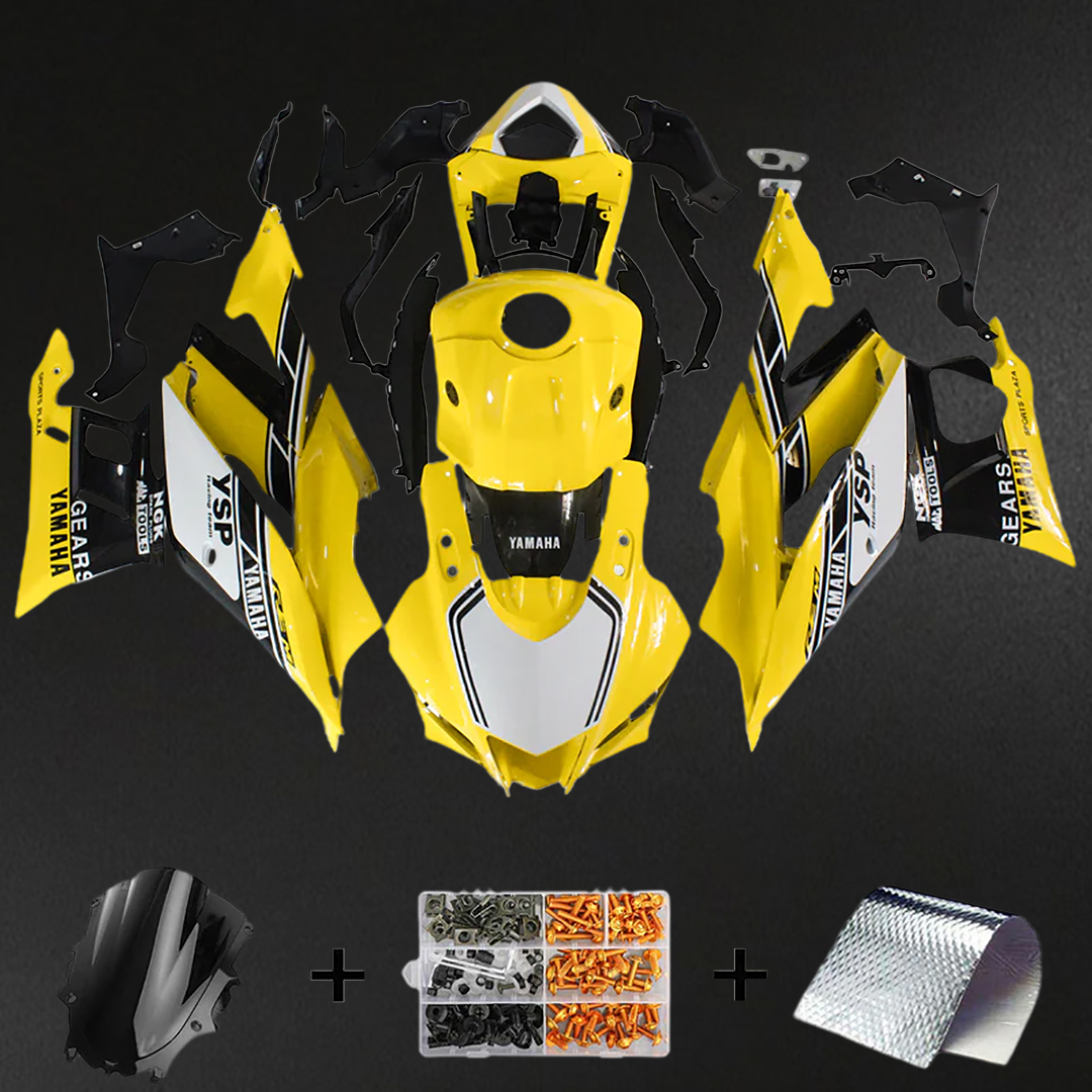 Yamaha YZF-R3-R25 (2019-2021) Yellow, White and Black Fairing ABS Bodywork