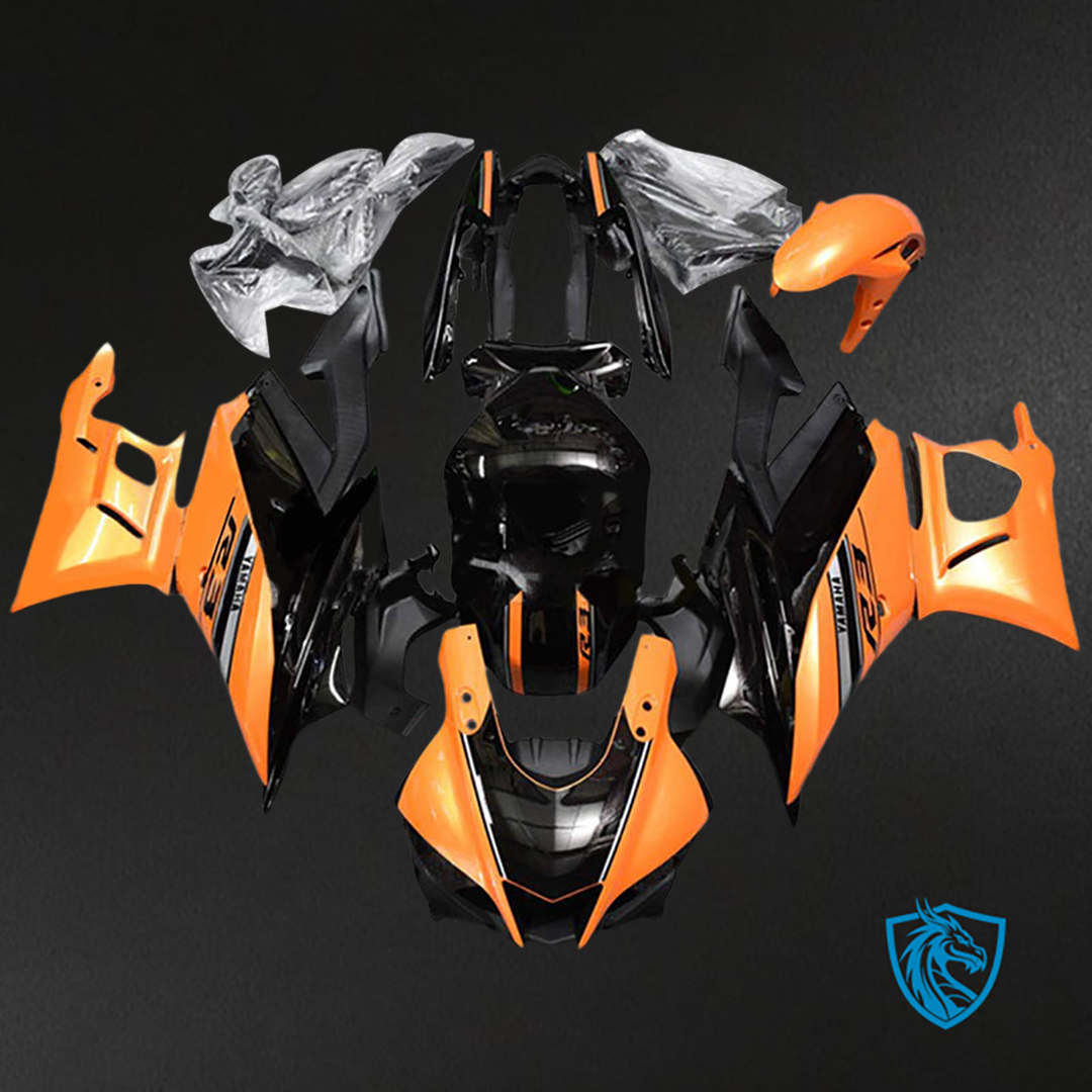 Yamaha YZF-R3-R25 (2019-2021) Orange and Black Fairing Kit - ABS Bodywork