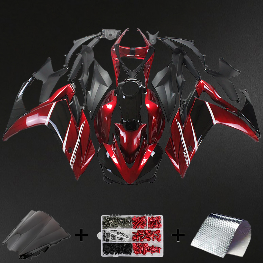 Yamaha YZF R3 (2014-2018) R25 (2015-2017) Fairing Kit - Gloss Maroon Red  ABS Bodywork