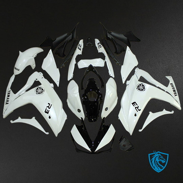 Yamaha YZF-R3 (2014-2018) YZF-R25 (2015-2017) Black and White Fairing ABS Bodywork