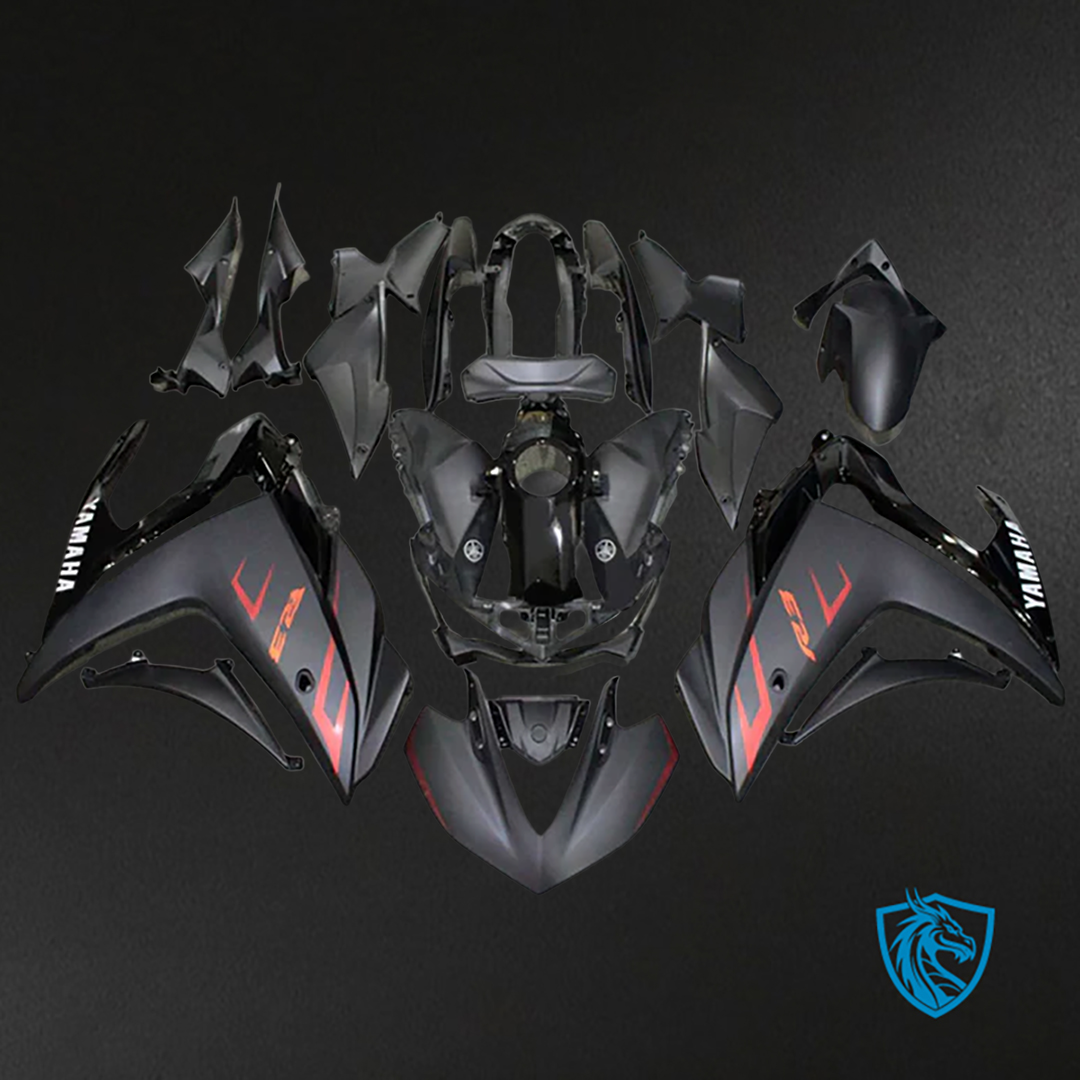 Yamaha YZF R3 (2014-2018) YZF R25 (2015-2017) Fairing Kit - Black Red ABS Bodywork