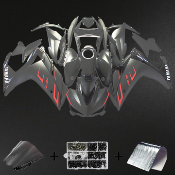 Yamaha YZF R3 (2014-2018) YZF R25 (2015-2017) Fairing Kit - Black Red ABS Bodywork