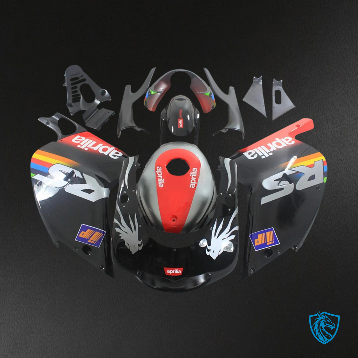 Aprilia RS125 (2000-2005) Fairing Kit - Black & Red - ABS  Bodywork