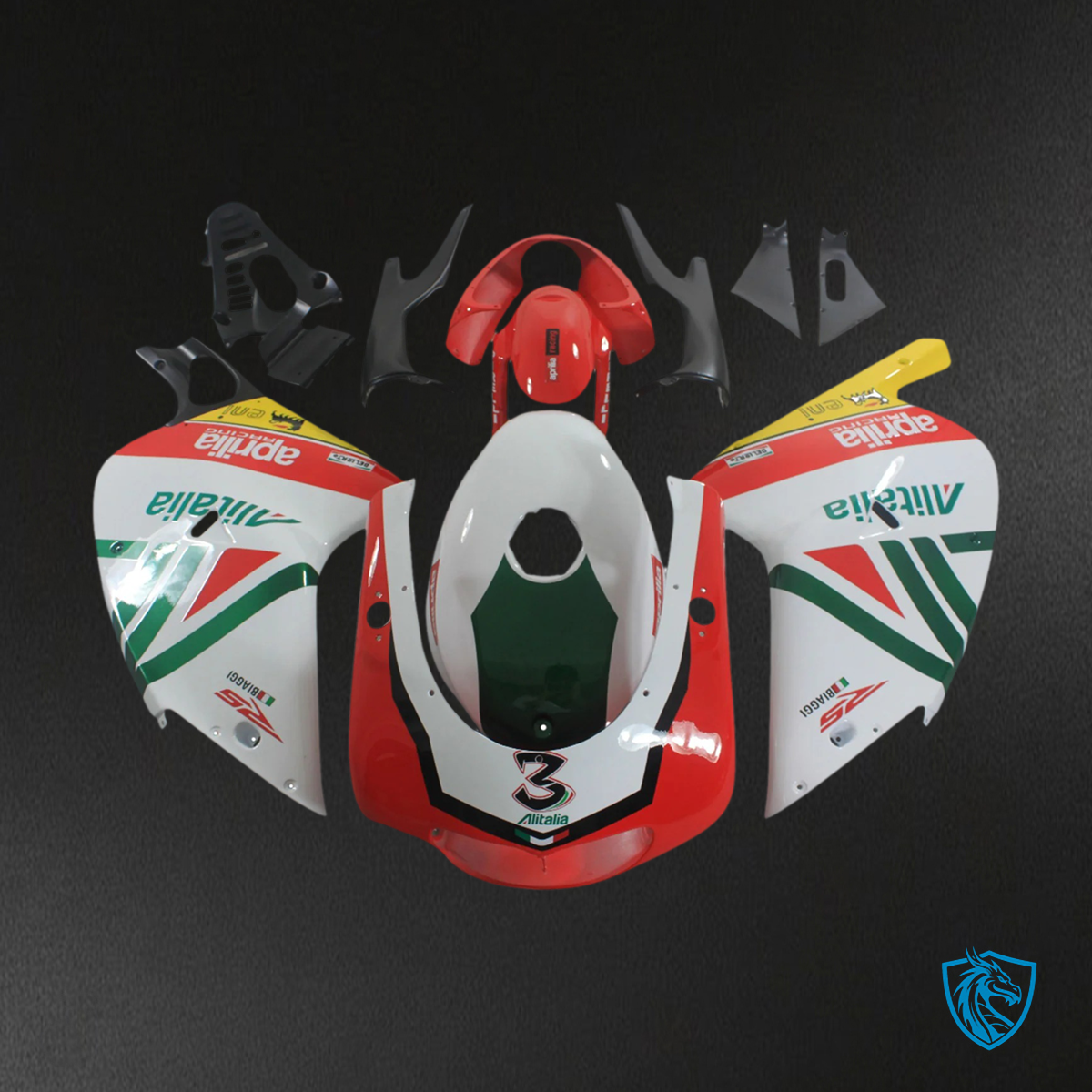 Aprilia RS 125 (2000-2005) Fairing Kit - Green, Red and White - ABS Bodywork