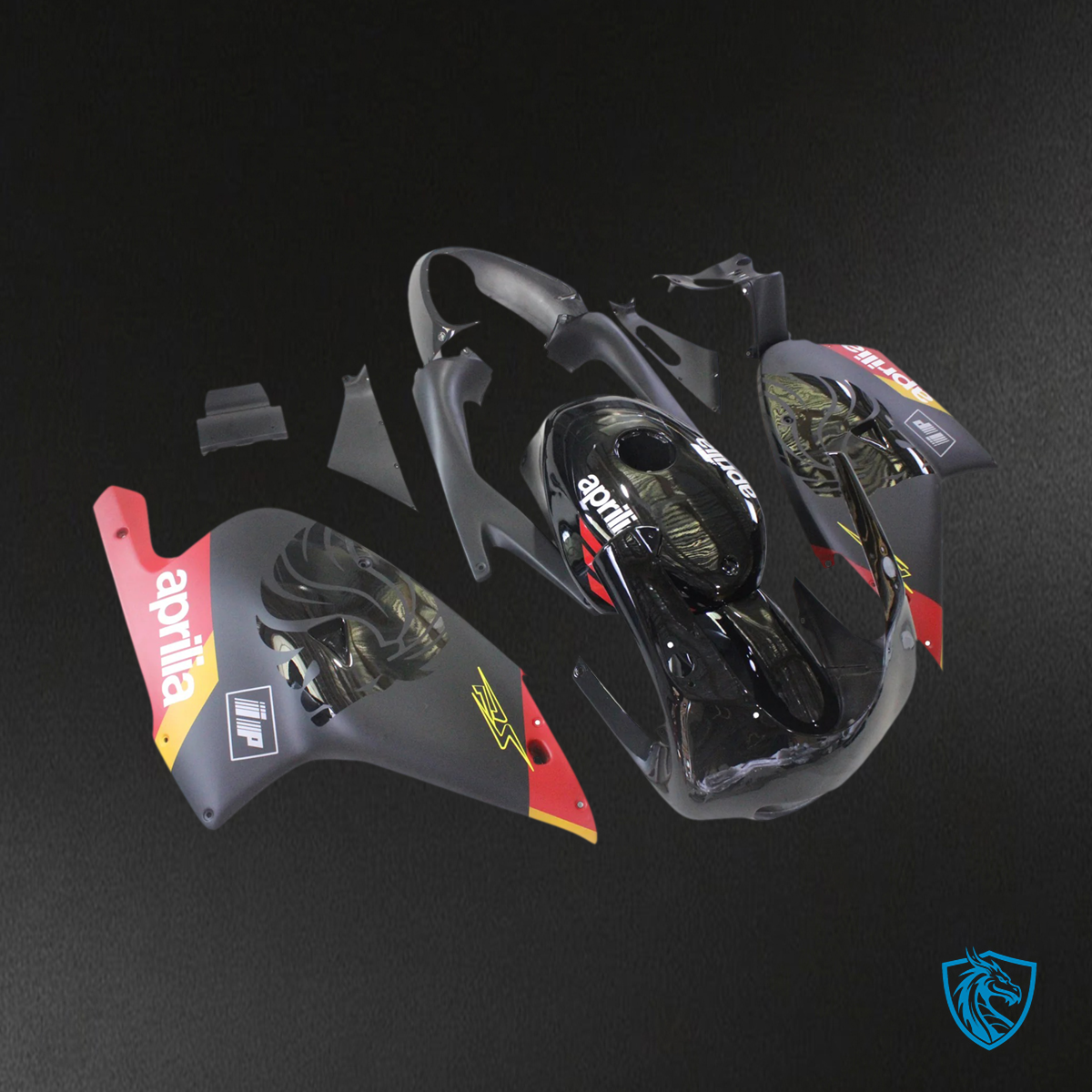 Aprilia RS 125 (2000-2005) Fairing Kit - Matte Gloss Black - ABS Bodywork