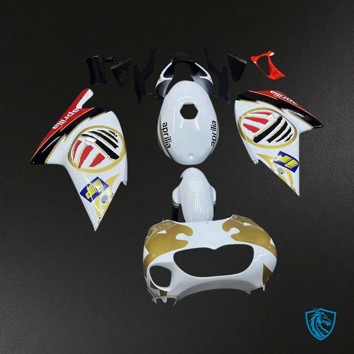 Aprilia RS 125 (2000-2005) Fairing Kit - White Gold and Red - ABS Bodywork