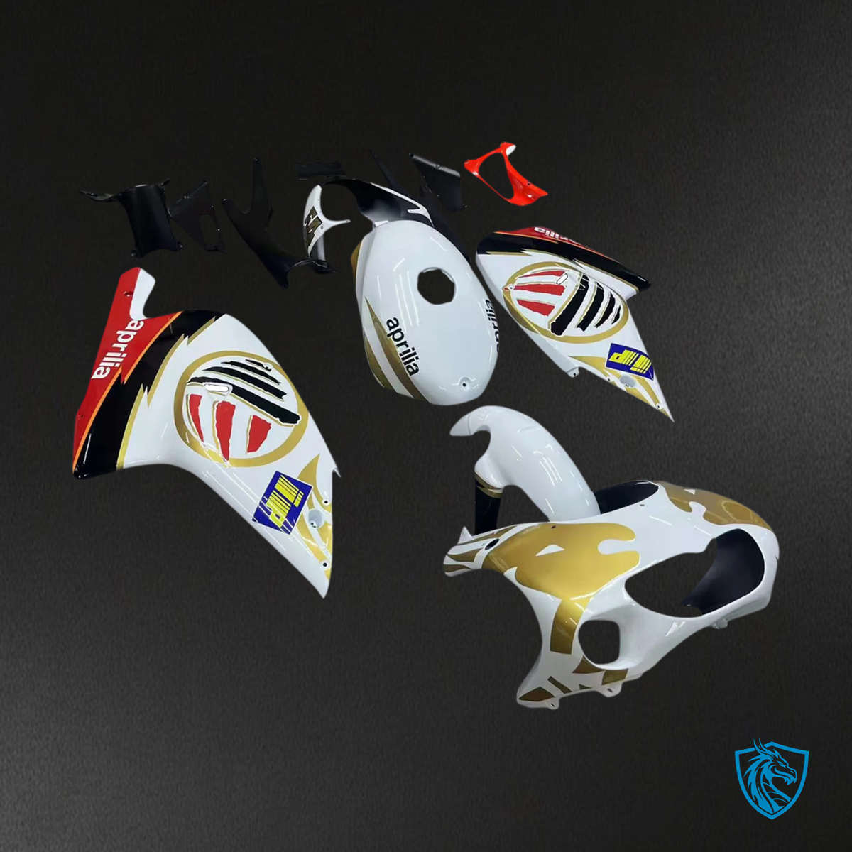 Aprilia RS 125 (2000-2005) Fairing Kit - White Gold and Red - ABS Bodywork
