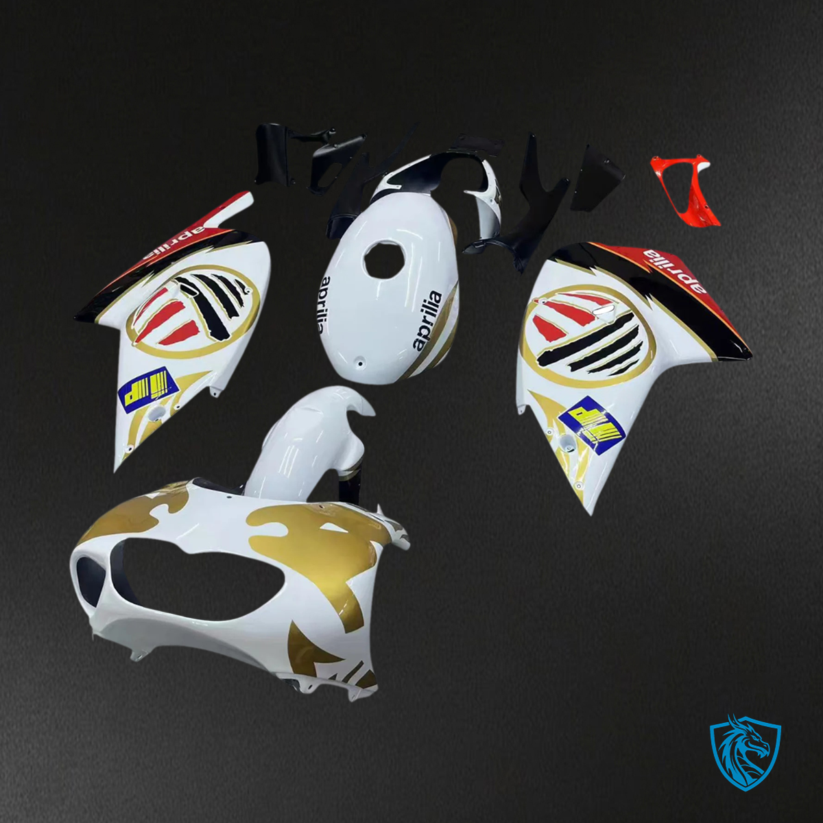 Aprilia RS 125 (2000-2005) Fairing Kit - White Gold and Red - ABS Bodywork