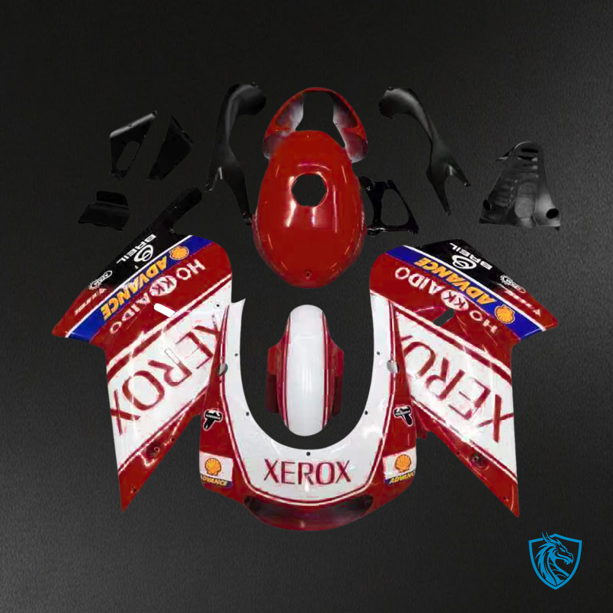 Aprilia RS 125 XEROX (2000-2005) Fairing Kit- White & Red - ABS Bodywork