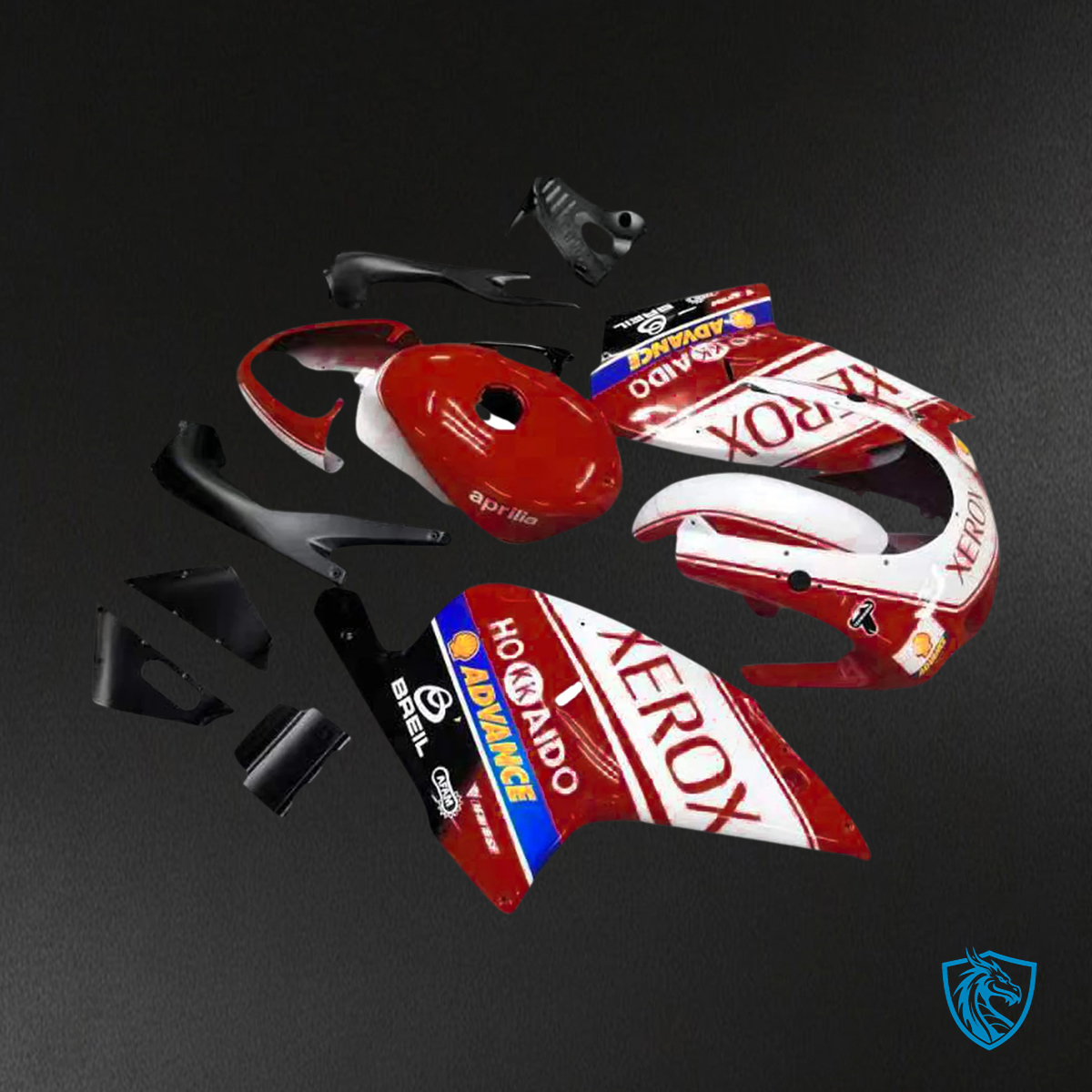 Aprilia RS 125 XEROX (2000-2005) Fairing Kit- White & Red - ABS Bodywork
