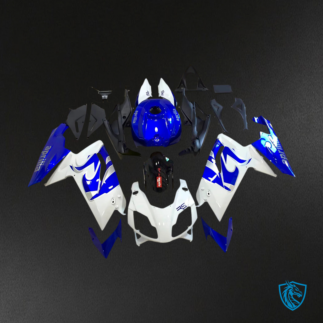 Aprilia RS125 (2006-2011) Fairing Kit - Black and Blue - ABS  Bodywork