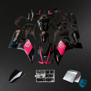 Aprilia RS125 (2006-2011) Fairing Kit - Black and Pink - ABS  Bodywork