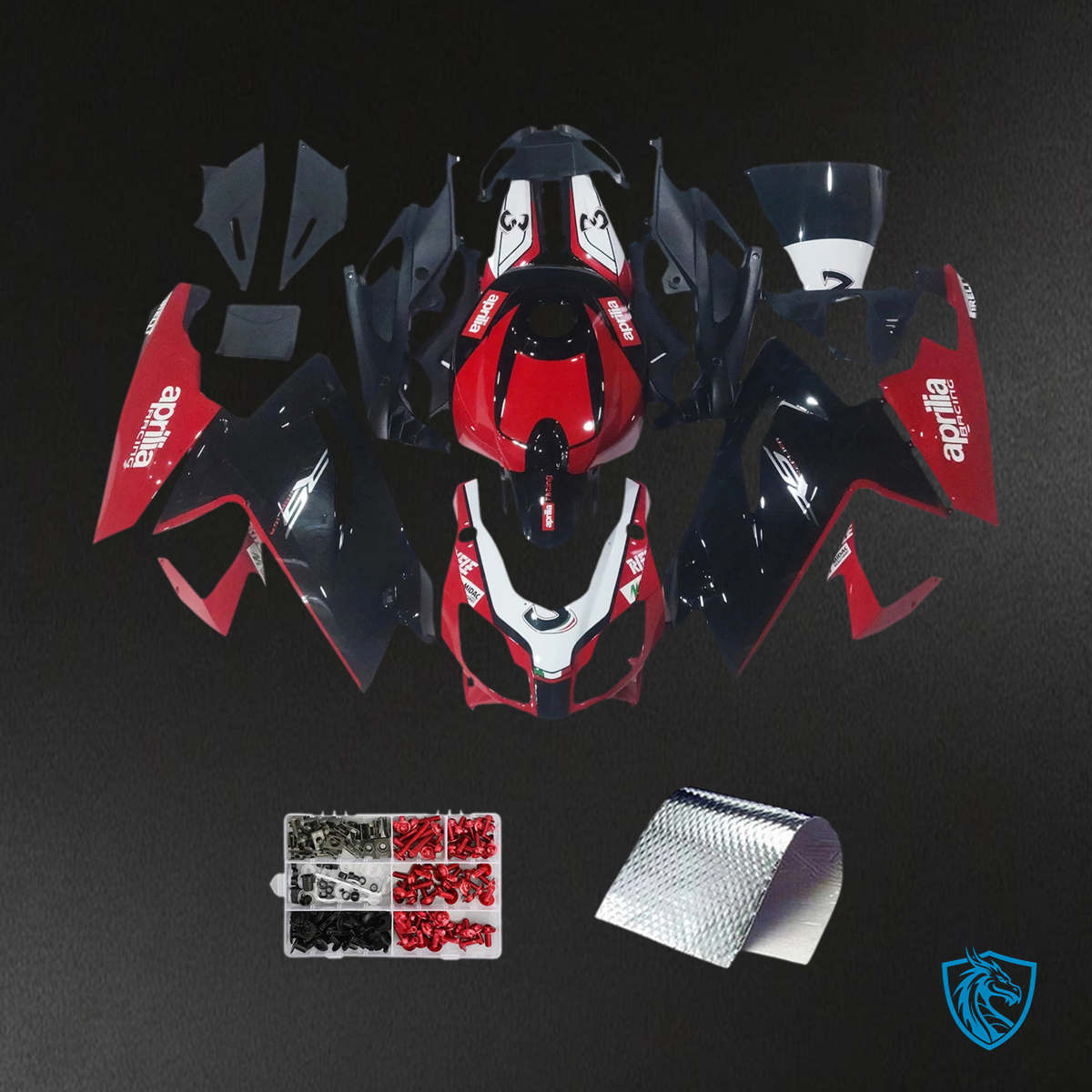 Aprilia RS125 (2006-2011) Fairing Kit - Black & Red - ABS Bodywork