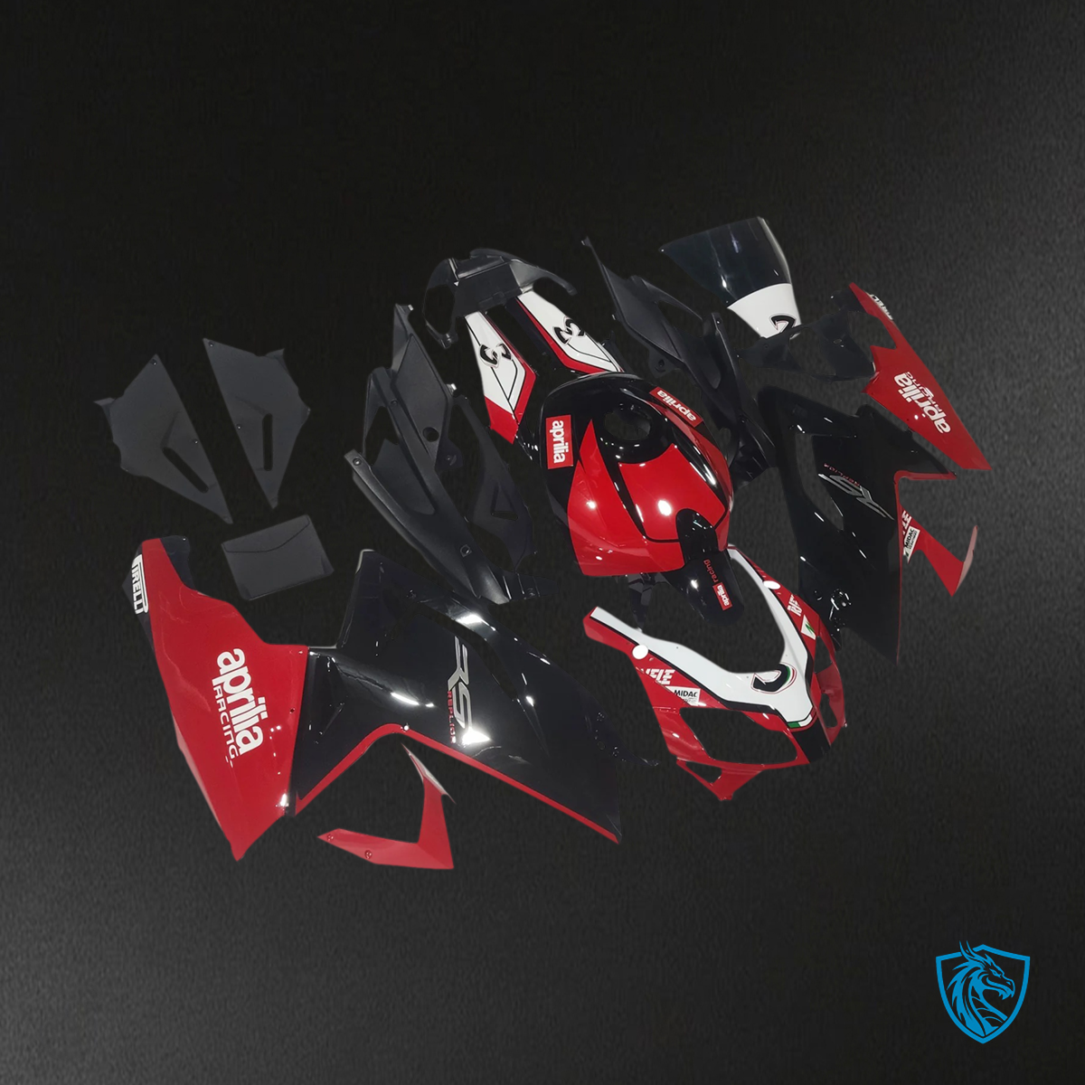 Aprilia RS125 (2006-2011) Fairing Kit - Black & Red - ABS Bodywork