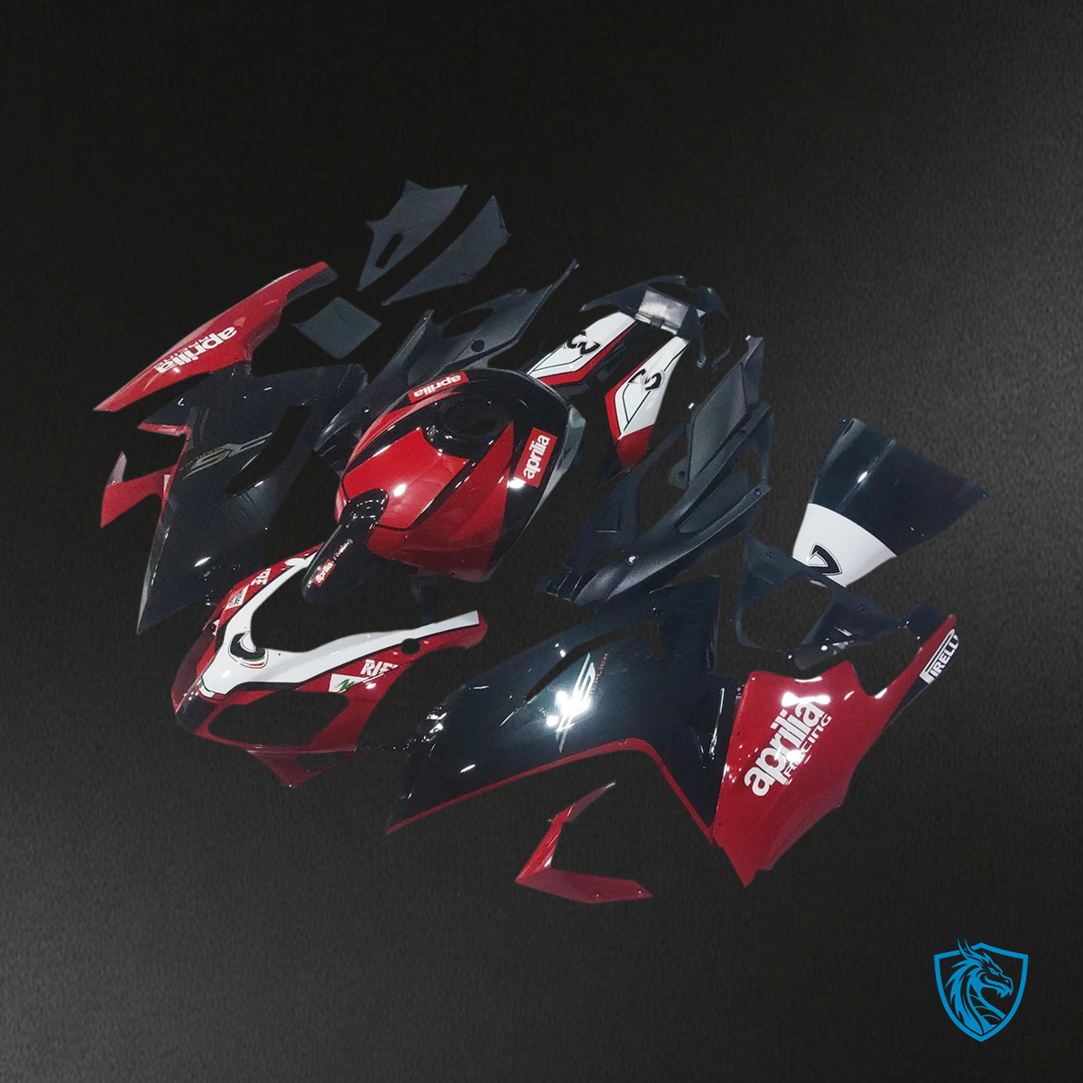 Aprilia RS125 (2006-2011) Fairing Kit - Black & Red - ABS Bodywork