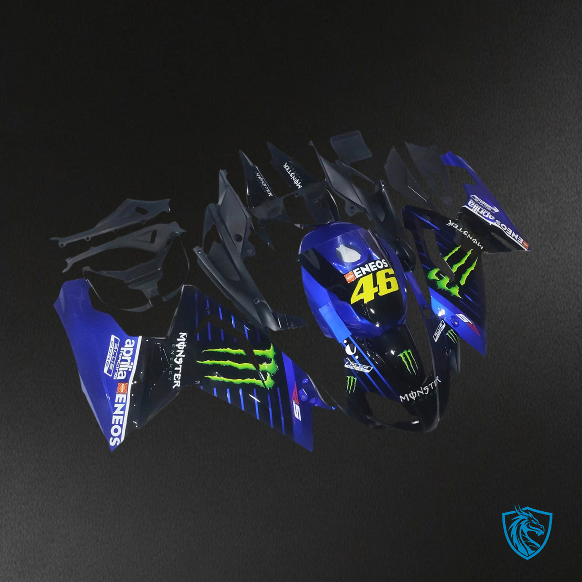 Aprilia RS125 (2006-2011) Fairing Kit - Blue & Black - ABS  Bodywork