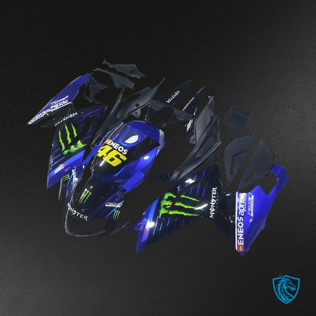 Aprilia RS125 (2006-2011) Fairing Kit - Blue & Black - ABS  Bodywork