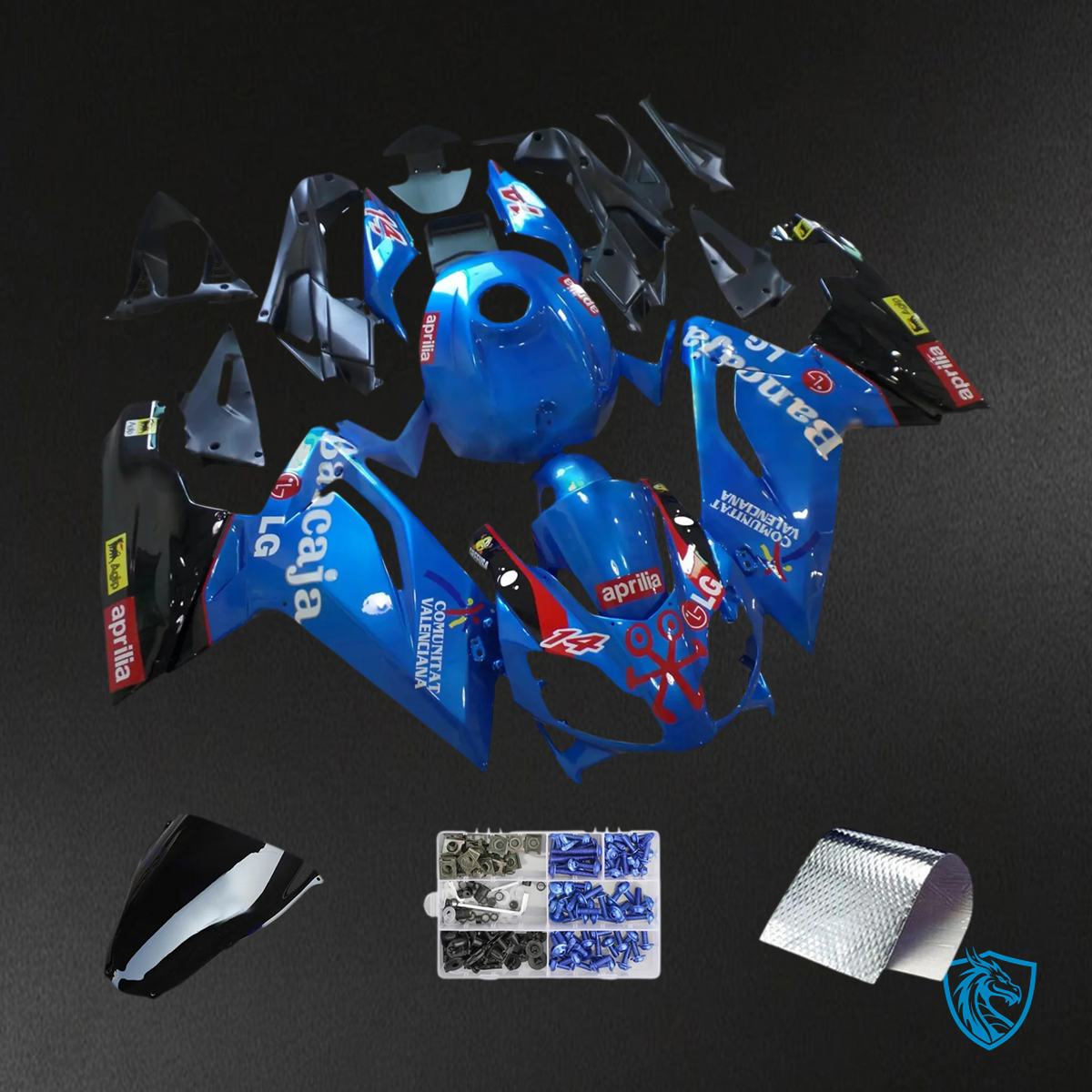 Aprilia RS125 (2006-2011) Fairing Kit - Blue & Black - ABS Bodywork