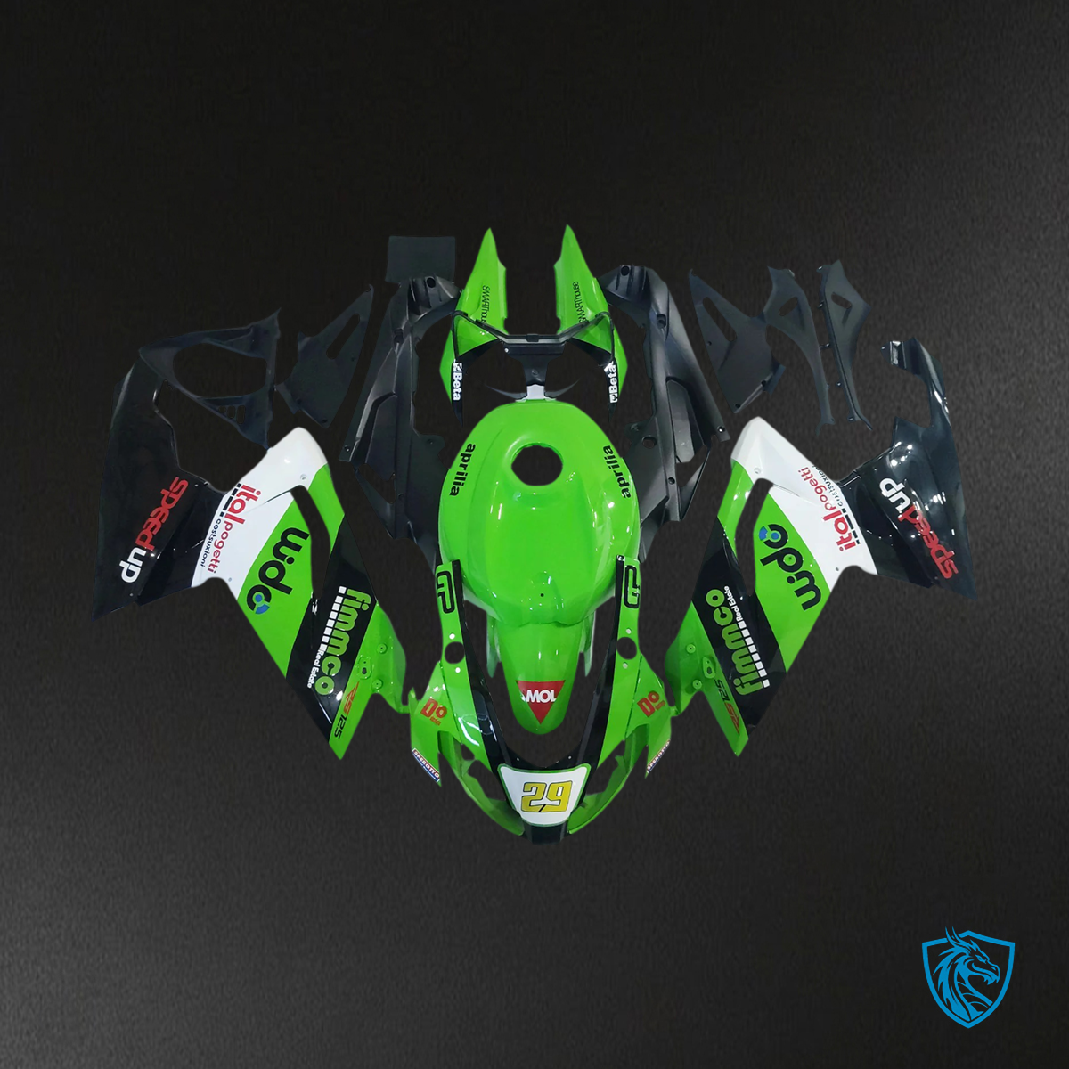 Aprilia RS125 (2006-2011) Fairing Kit - Green & Black -  ABS Bodywork