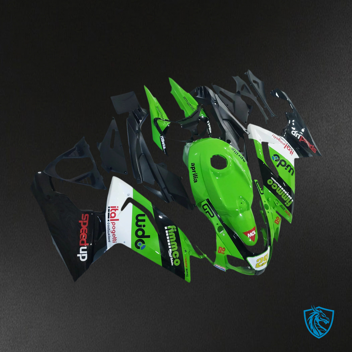 Aprilia RS125 (2006-2011) Fairing Kit - Green & Black -  ABS Bodywork