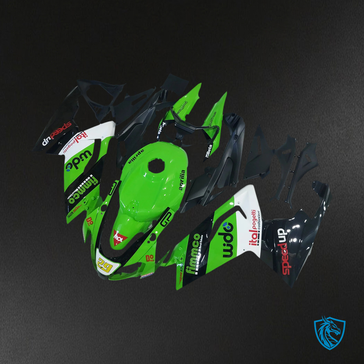 Aprilia RS125 (2006-2011) Fairing Kit - Green & Black -  ABS Bodywork