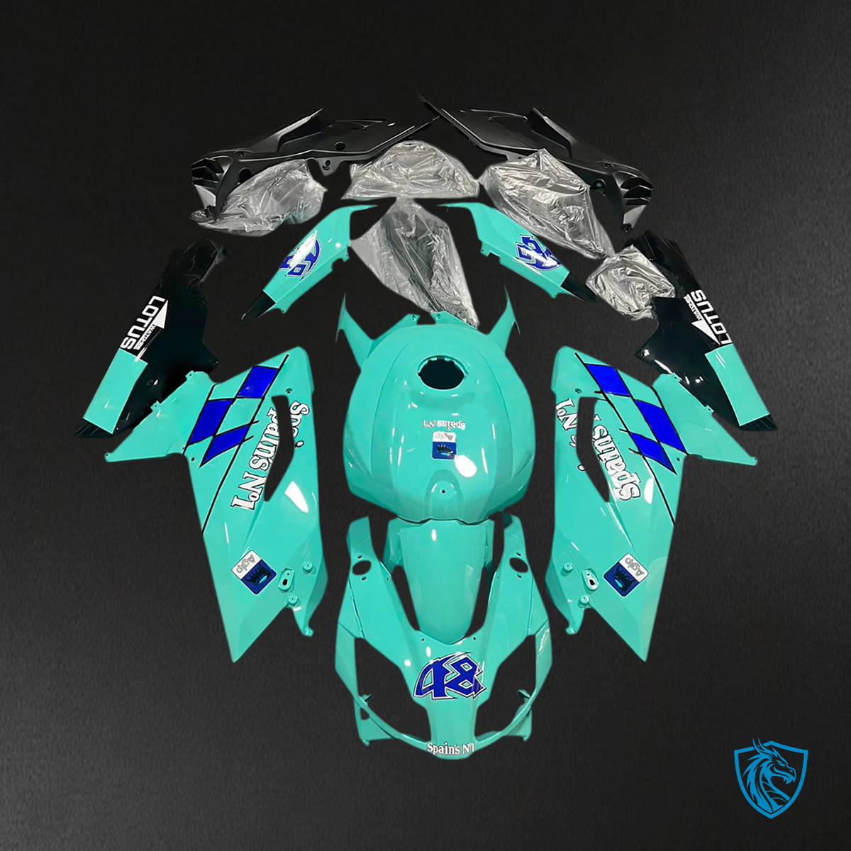 Aprilia RS125 (2006-2011) Fairing Kit - Teal and Blue -  ABS Bodywork