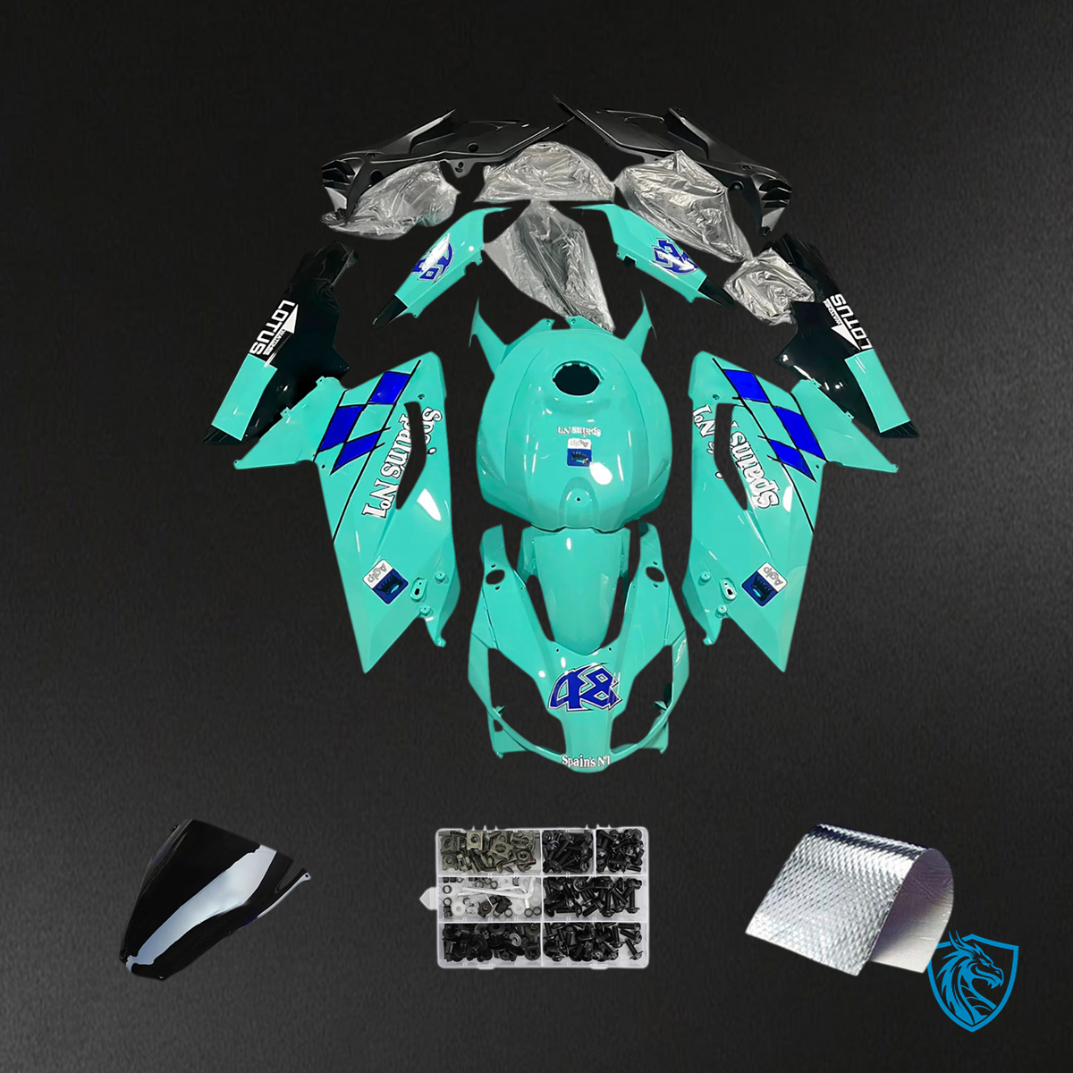 Aprilia RS125 (2006-2011) Fairing Kit - Teal and Blue -  ABS Bodywork