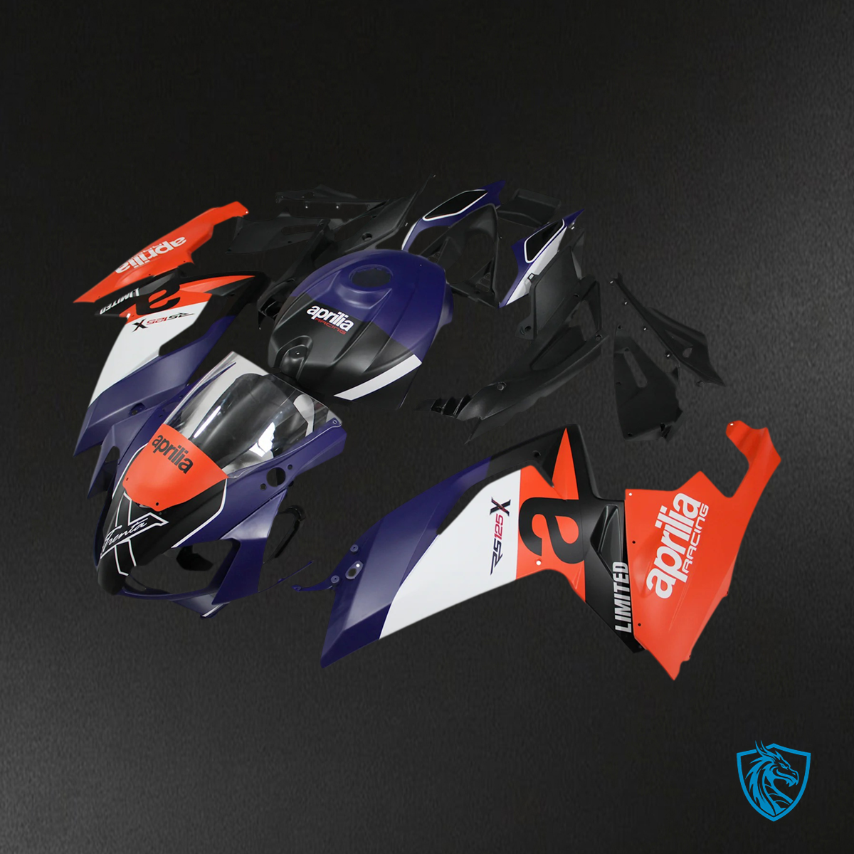 Aprilia RS125 (2006-2011) Fairing Kit - Orange & Blue -  ABS Bodywork