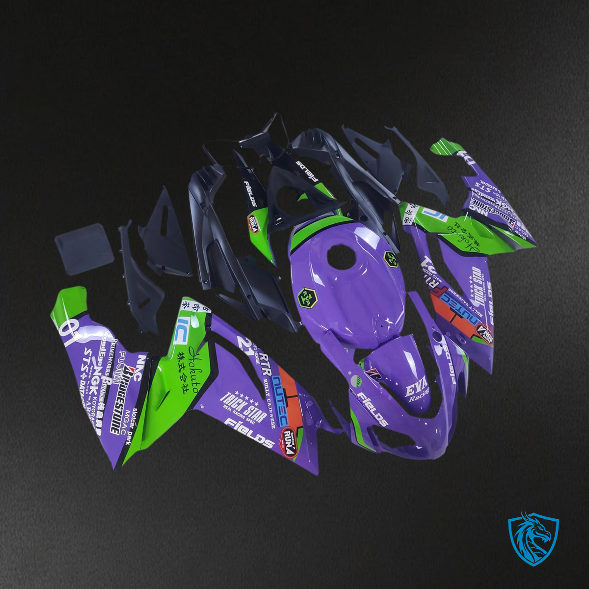 Aprilia RS125 (2006-2011) Fairing Kit - Purple & Green - ABS Bodywork