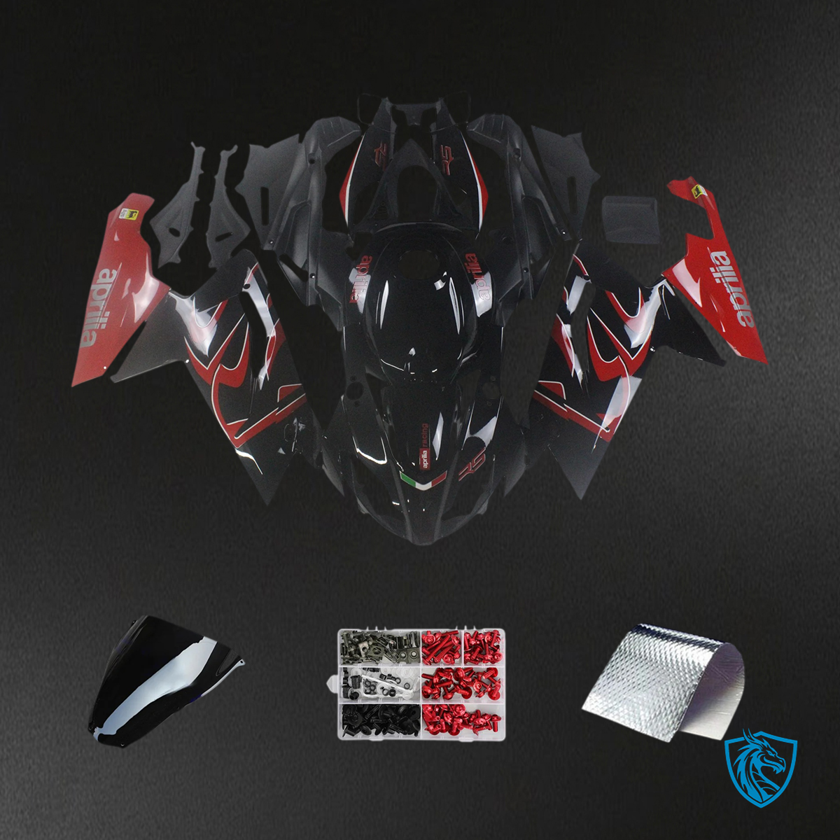 Aprilia RS 125 (2006-2011) Fairing Kit - Red and Black - ABS Bodywork