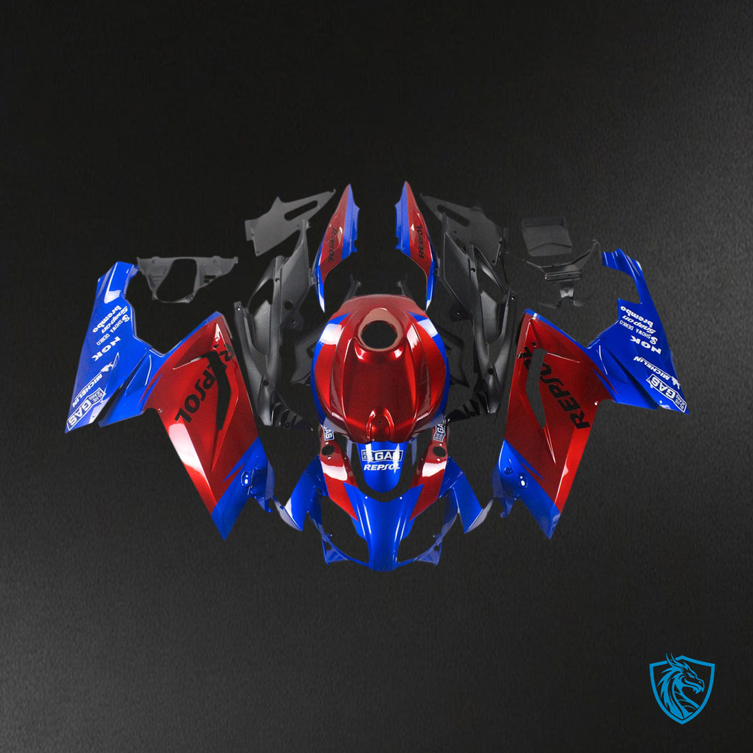 Aprilia RS 125 (2006-2011) Fairing Kit - Red and Blue - ABS  Bodywork