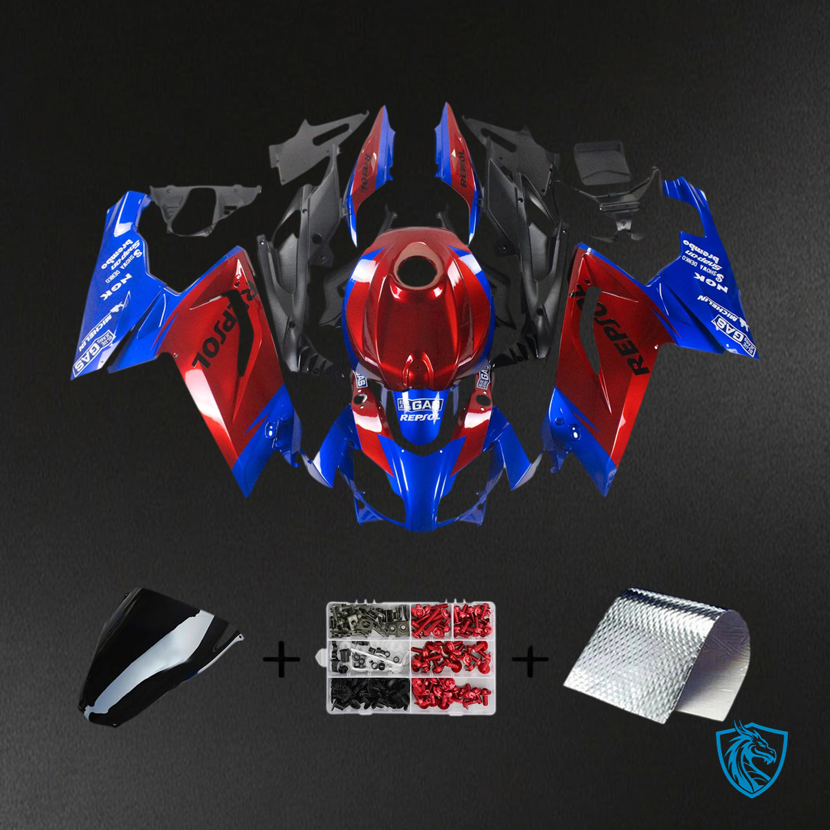 Aprilia RS 125 (2006-2011) Fairing Kit - Red and Blue - ABS  Bodywork