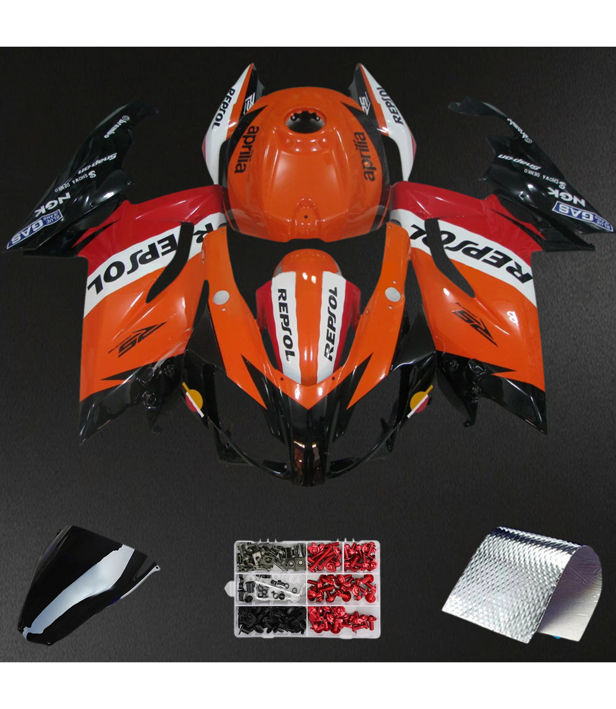 Aprilia RS125 (2006-2011) Fairing Kit - Red and Orange - ABS Bodywork